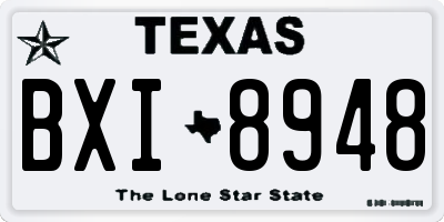 TX license plate BXI8948