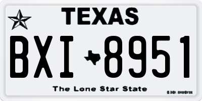 TX license plate BXI8951
