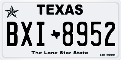 TX license plate BXI8952