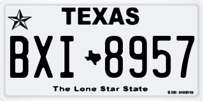 TX license plate BXI8957