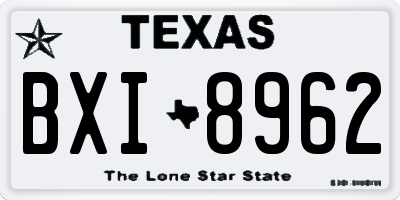 TX license plate BXI8962