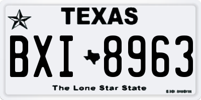 TX license plate BXI8963