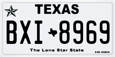 TX license plate BXI8969