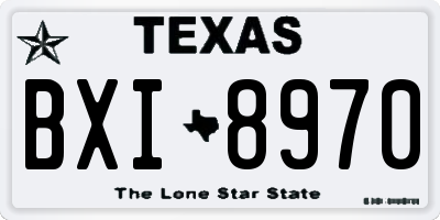 TX license plate BXI8970