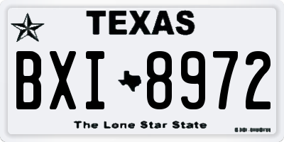 TX license plate BXI8972