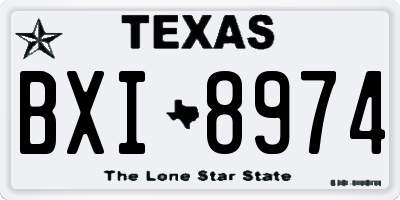 TX license plate BXI8974
