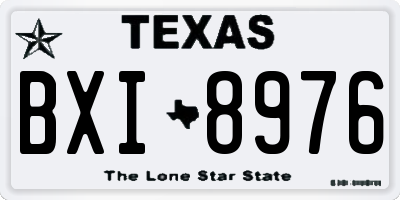 TX license plate BXI8976
