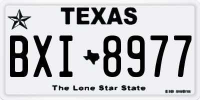 TX license plate BXI8977