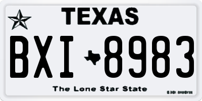 TX license plate BXI8983