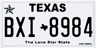TX license plate BXI8984