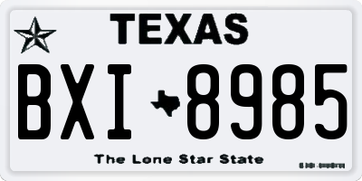 TX license plate BXI8985