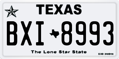 TX license plate BXI8993