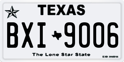 TX license plate BXI9006