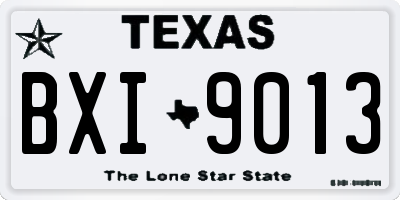 TX license plate BXI9013