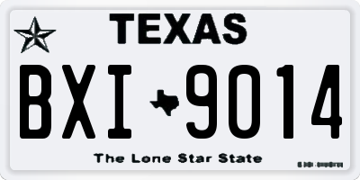 TX license plate BXI9014