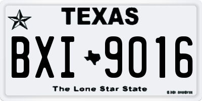 TX license plate BXI9016