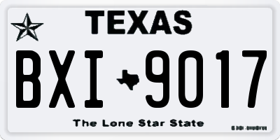 TX license plate BXI9017