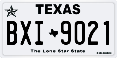 TX license plate BXI9021
