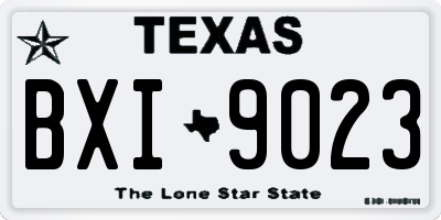 TX license plate BXI9023
