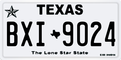 TX license plate BXI9024