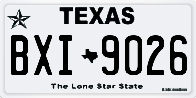 TX license plate BXI9026