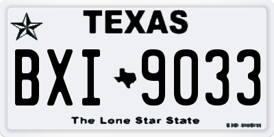 TX license plate BXI9033