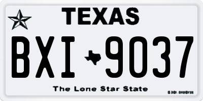 TX license plate BXI9037