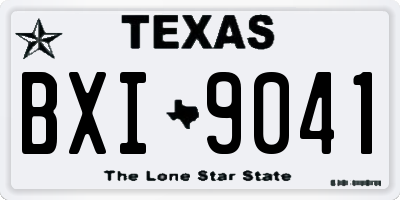 TX license plate BXI9041