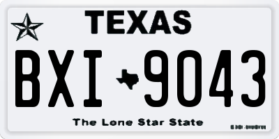 TX license plate BXI9043