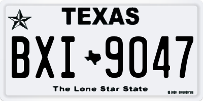 TX license plate BXI9047