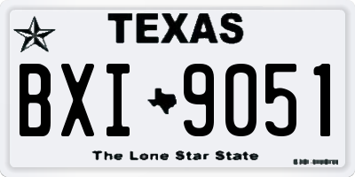 TX license plate BXI9051