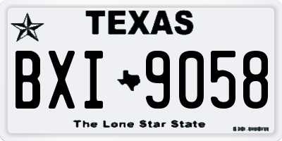 TX license plate BXI9058