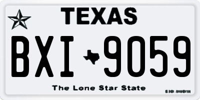 TX license plate BXI9059