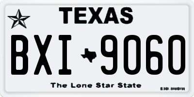 TX license plate BXI9060