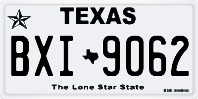 TX license plate BXI9062