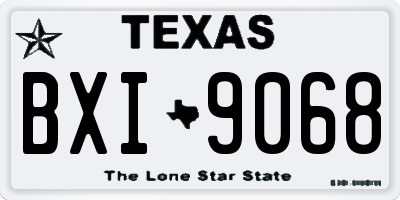 TX license plate BXI9068
