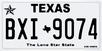 TX license plate BXI9074
