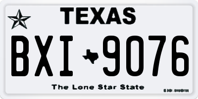 TX license plate BXI9076
