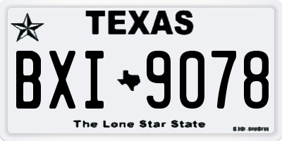 TX license plate BXI9078