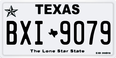 TX license plate BXI9079