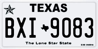 TX license plate BXI9083