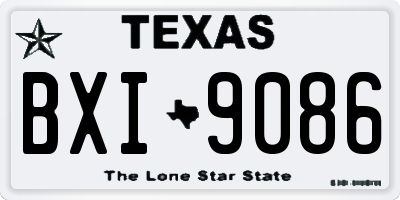 TX license plate BXI9086