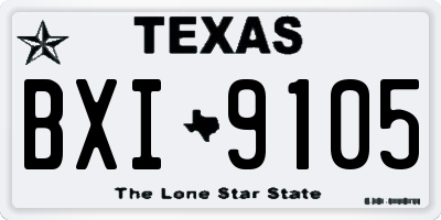 TX license plate BXI9105
