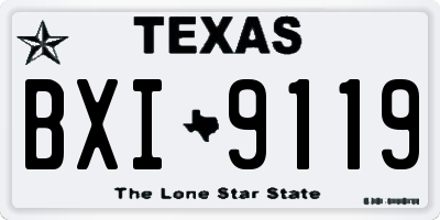 TX license plate BXI9119