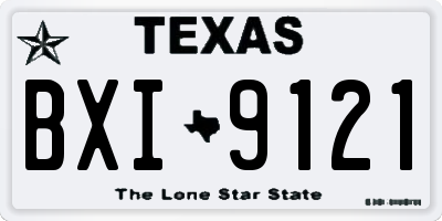 TX license plate BXI9121