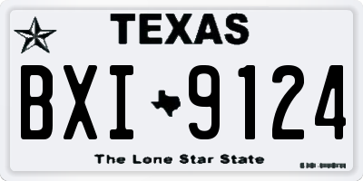 TX license plate BXI9124
