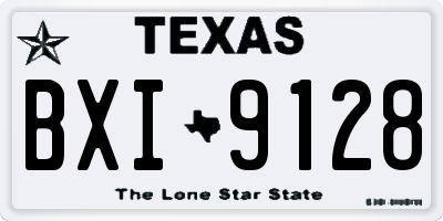 TX license plate BXI9128