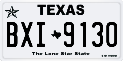 TX license plate BXI9130