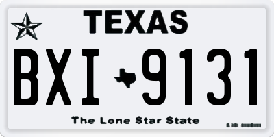 TX license plate BXI9131