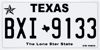 TX license plate BXI9133